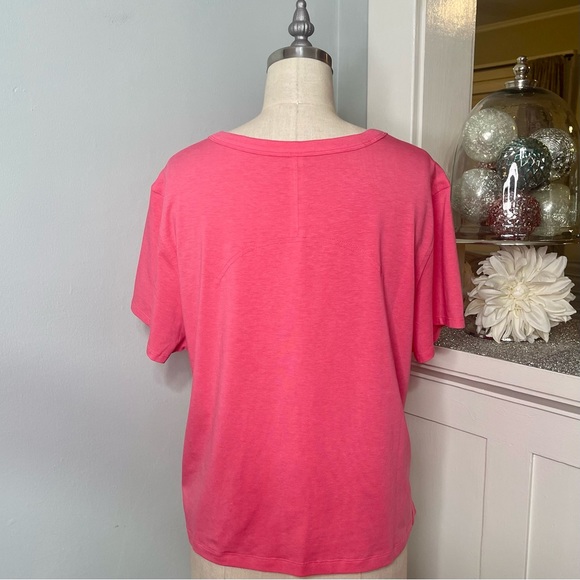 Lululemon Classic Fit Cotton Tee T Shirt Lipgloss Pink 12 Nwt - Picture 4 of 8